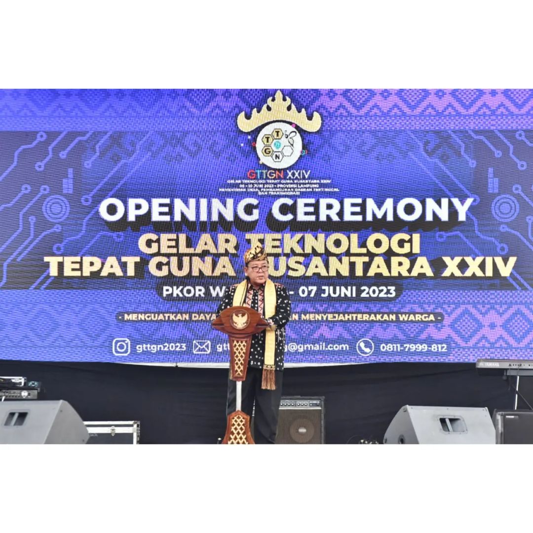 Pembukaan Teknologi Tepat Guna Nusantara (TTG) Nusantara Nusantara XXIV Tahun 2023 di PKOR Way Halim Bandar Lampung