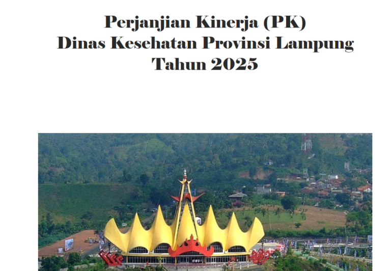 Perjanjian Kinerja (PK) Dinas Kesehatan Provinsi Lampung Tahun 2025
