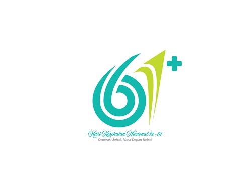 Logo Hari Kesehatan Nasional Ke-61 Tahun 2025